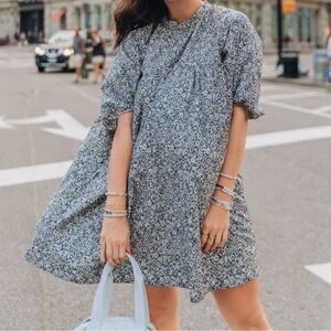 Everlane Women’s The Shirred Floral Mini Dress, size Medium